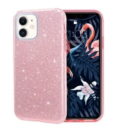 Силикон Glitter Apple iPhone 11 (Розовый)
