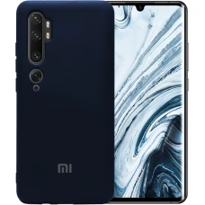 Силикон Original 360 Case Logo Xiaomi Mi CC9 Pro / Note 10 (Темно-синий)
