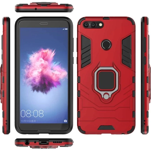 Бронь-чохол Ring Armor Case Huawei P Smart (Червоний)