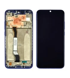 Дисплей для Xiaomi Redmi Note 8 с чёрным тачскрином и синей корпусной рамкой