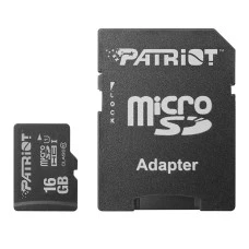 Patriot LX Series Memory Card MicroSDHC 16GB (UHS-1) (Class 10) + SD Adapter