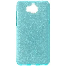 Силикон Glitter Huawei Y5 (2017) (синий)