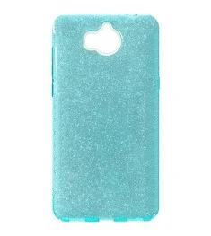 Силикон Glitter Huawei Y5 (2017) (синий)