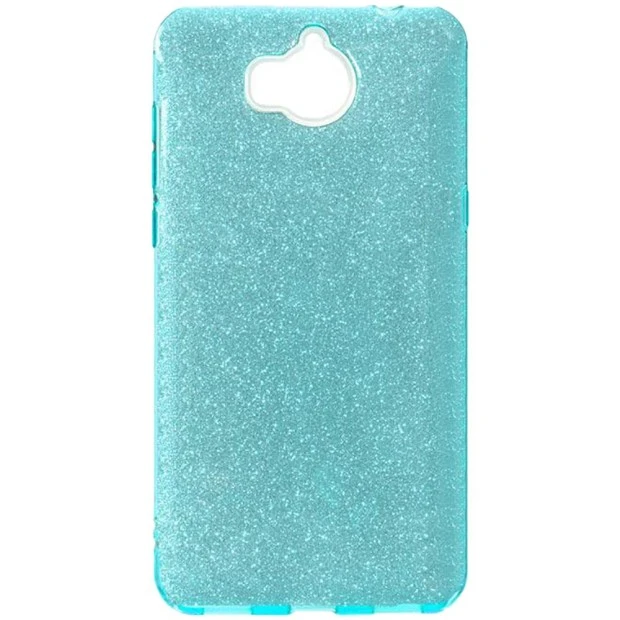 Чехол Силикон Glitter для Huawei Y5 (2017) (синий)