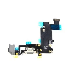 Шлейф для Apple iPhone 6s Plus с серым разъёмом питания, гарнитуры, с микрофоном..