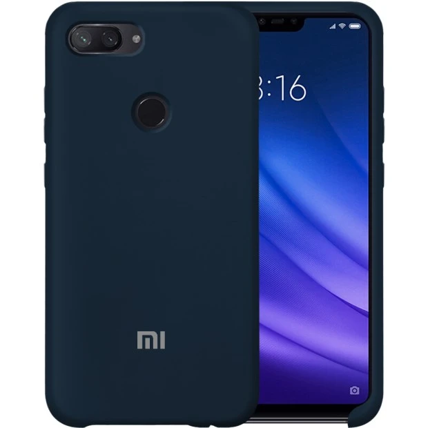 Силикон Original Case Xiaomi Mi8 Lite (Тёмно-синий)