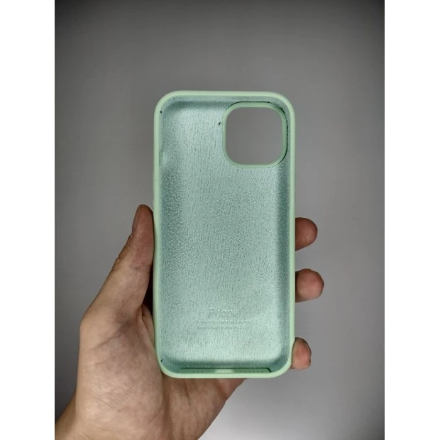 Силіконовий оригінальний чохол для Apple iPhone 15 (Фісташковий)