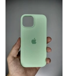 Силіконовий оригінальний чохол для Apple iPhone 15 (Фісташковий)