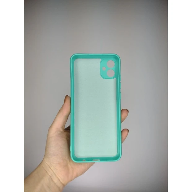 Силіконовий оригінальний 360 чохол для Samsung Galaxy A04E (2022) (ShutCam) (Бірюзовий)