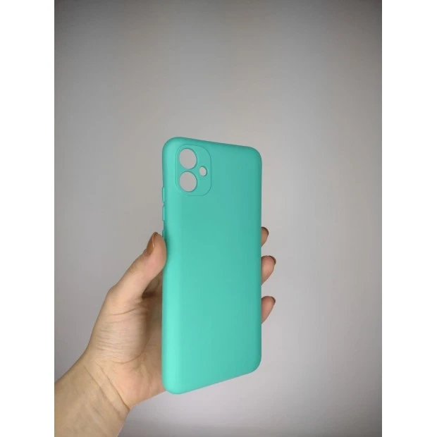 Силіконовий оригінальний 360 чохол для Samsung Galaxy A04E (2022) (ShutCam) (Бірюзовий)