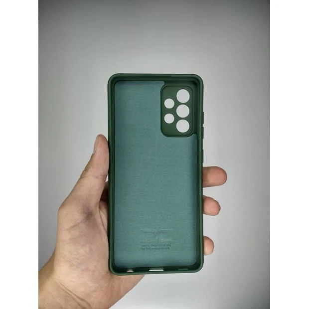 Силикон Original Samsung Galaxy A52 (ShutCam) (Тёмно-зелёный)