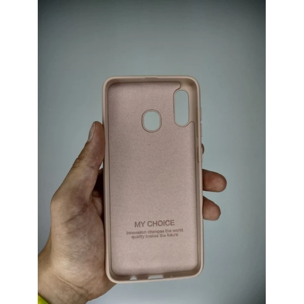 Силикон Original Logo Samsung Galaxy A20 / A30 (2019) (Пудровый)
