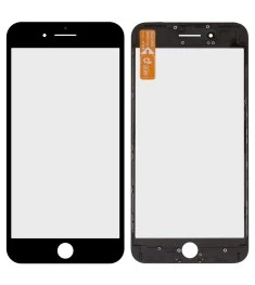 Стекло дисплея Apple iPhone 7 Plus Black + Frame + OCA (AAA)