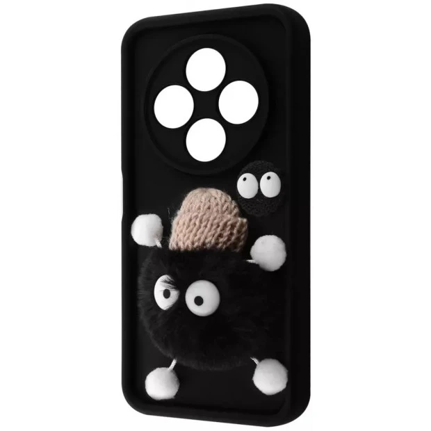 Чохол Pretty Things Case для Xiaomi Redmi 14C 4G (Чорний / Пухнастий Чорний)