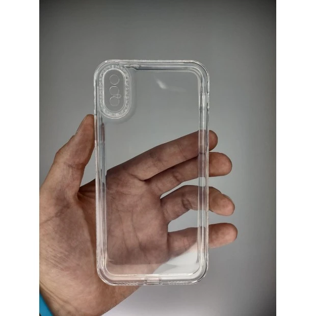 Чохол силіконовий Diamond для Apple iPhone X  /  XS (Прозорий)