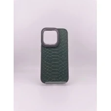 Чехол Kajsa Snake Pattern iPhone 15 Pro (Olive)