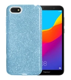 Силикон Glitter Huawei Y5 Prime (2018) / Honor 7A (синий)