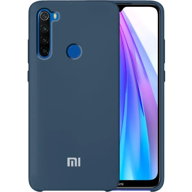 Силикон Original Case Logo Xiaomi Redmi Note 8T (Темно-синий)