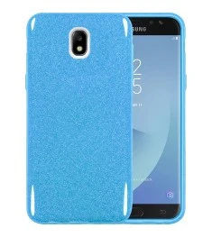 Силикон Glitter Samsung Galaxy J7 (2017) J730 (Голубой)