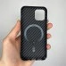Чехол-накладка Carbon MagSafe для Apple iPhone 12 / 12 Pro (Чёрный)