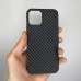 Чехол-накладка Carbon MagSafe для Apple iPhone 12 / 12 Pro (Чёрный)