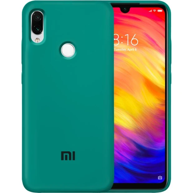 Силикон Original Case Xiaomi Redmi Note 7 (Тёмно-зелёный)
