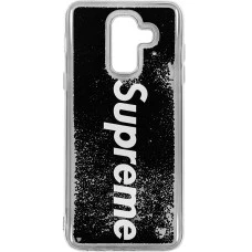 Накладка Supreme Samsung Galaxy A6 Plus (2018) A605 (Чёрно-белый)