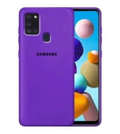 Силикон Original Case Samsung Galaxy A21S (2020) A217 (Фиолетовый)