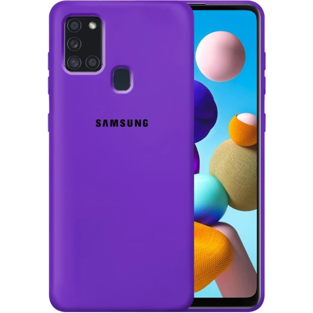 Силикон Original Case Samsung Galaxy A21S (2020) A217 (Фиолетовый)