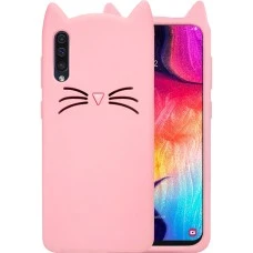 Силикон Kitty Case Samsung Galaxy A30s / A50 / A50s (2019) (Розовый)