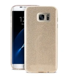 Силикон Glitter Samsung Galaxy S7 Edge (Золотой)