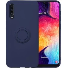 Чехол Ring Silicone Case Samsung Galaxy A30s / A50 / A50s (Тёмно-синий)