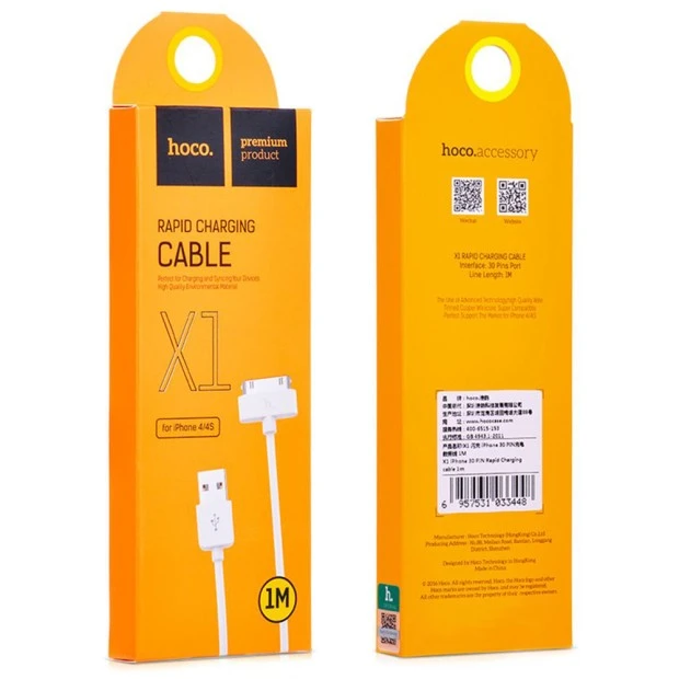USB-кабель Hoco X1 Rapid Iphone 4G / 4S (1m) (30-pin)