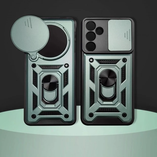 Бронь-чохол Ring Serge Armor Case Samsung Galaxy A36 (ShutCam) (Зелений)