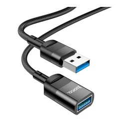 Кабель-удлинитель Hoco U107 (1.2m) (USB-USB 3.0) (Чёрный)