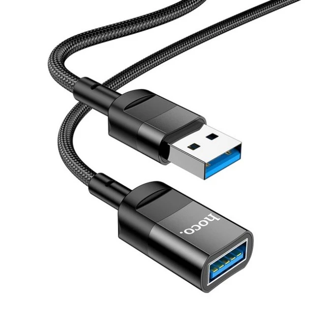 Кабель-удлинитель Hoco U107 (1.2m) (USB-USB 3.0) (Чёрный)