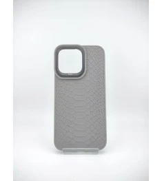 Чехол Kajsa Snake Pattern iPhone 15 Pro Max (Light Grey)
