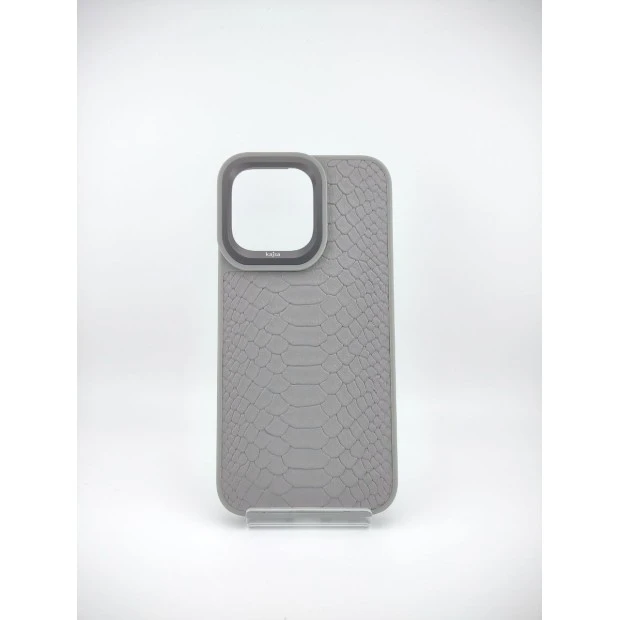 Чехол Kajsa Snake Pattern iPhone 15 Pro Max (Light Grey)