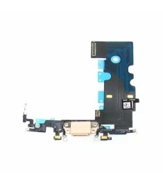 Шлейф для Apple iPhone 8 с золотистым разъёмом питания, с микрофоном