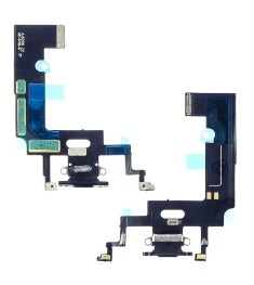 Шлейф для Apple iPhone XR с чёрным разъёмом питания, с микрофоном