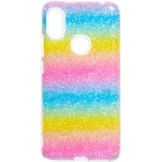 Силиконовый чехол Glitter Xiaomi Redmi S2 (Радуга)
