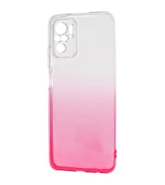 Силикон Gradient Design Xiaomi Redmi Note 10 / Note 10S (Бело-розовый)