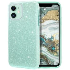 Силиконовый чехол Glitter Apple iPhone 11 (Зелёный)
