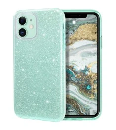 Силикон Glitter Apple iPhone 11 (Зелёный)