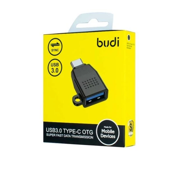 OTG-перехідник Budi M8J151 (DC151B) (USB3.0 - Type-C) (Чорний) U