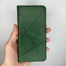 Чехол-книжка Leather Book Samsung Galaxy A30s / A50 / A50s (2019) (Тёмно-зелёный)