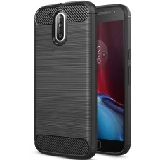 Силикон Polished Carbon Motorola Moto G4 (Чёрный)