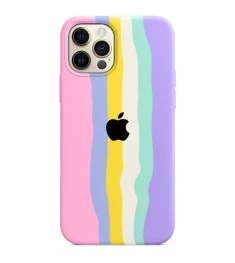 Силикон Rainbow Case Apple iPhone 12 Pro Max (Pink)