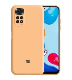 Силикон Original 360 ShutCam Case Logo Xiaomi Redmi Note 11 (Персиковый)