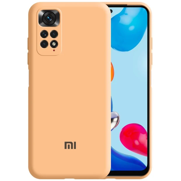 Силикон Original 360 ShutCam Case Logo Xiaomi Redmi Note 11 (Персиковый)